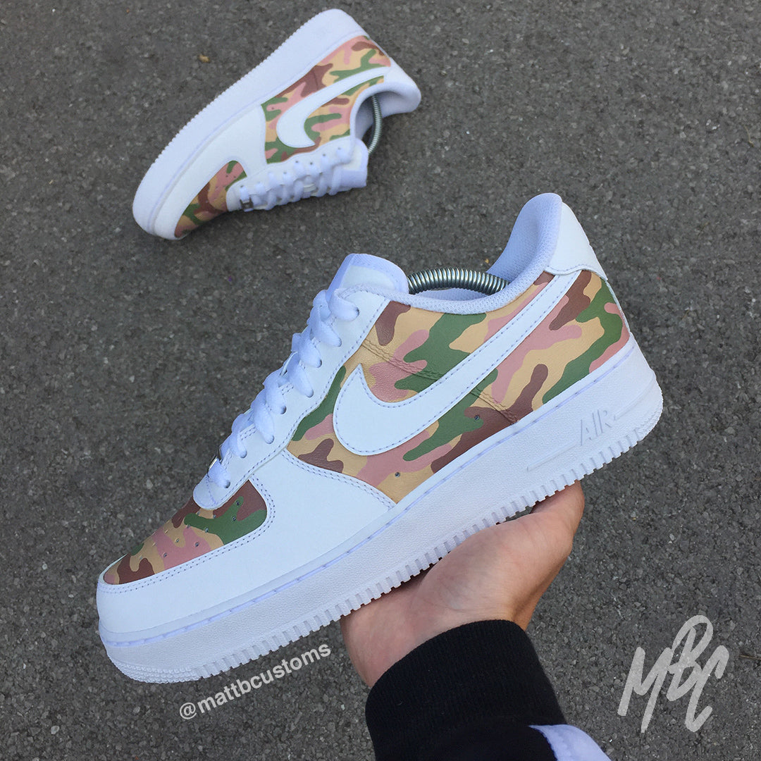 NIKE AF1 - PINK ARMY CAMO – MattB Customs