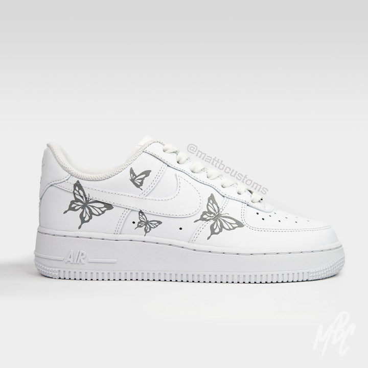 Reflective Oblique Monogram Design - Custom Nike Air Force 1