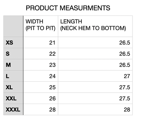 Love Medicine Sweater Product Chart | B.YELLOWTAIL