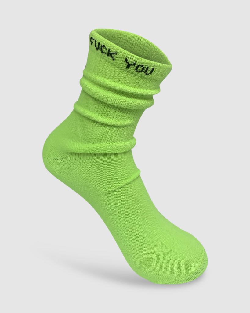 F You Neon Cotton Sock