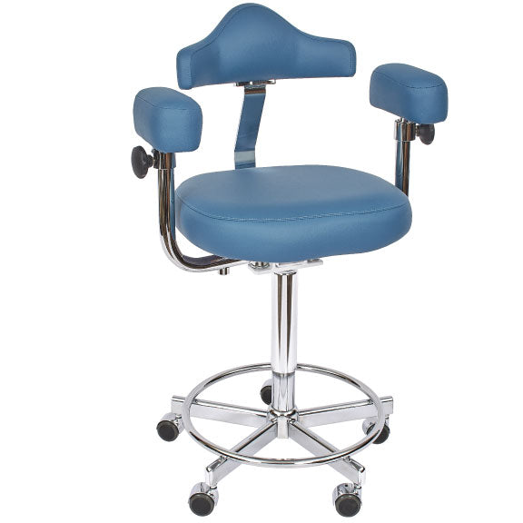 Custom Stool - Pneumatic with Backrest - JEDMED