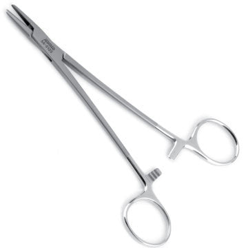 Mayo-Hegar Needle Holder - Straight, 15mm Serrated Jaws - JEDMED