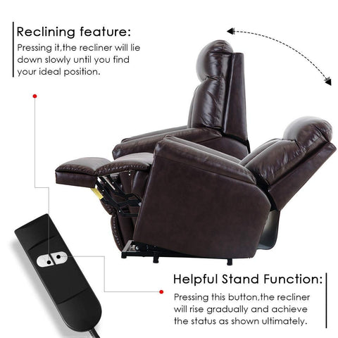 Hooseng Pu Leather Lift Chair