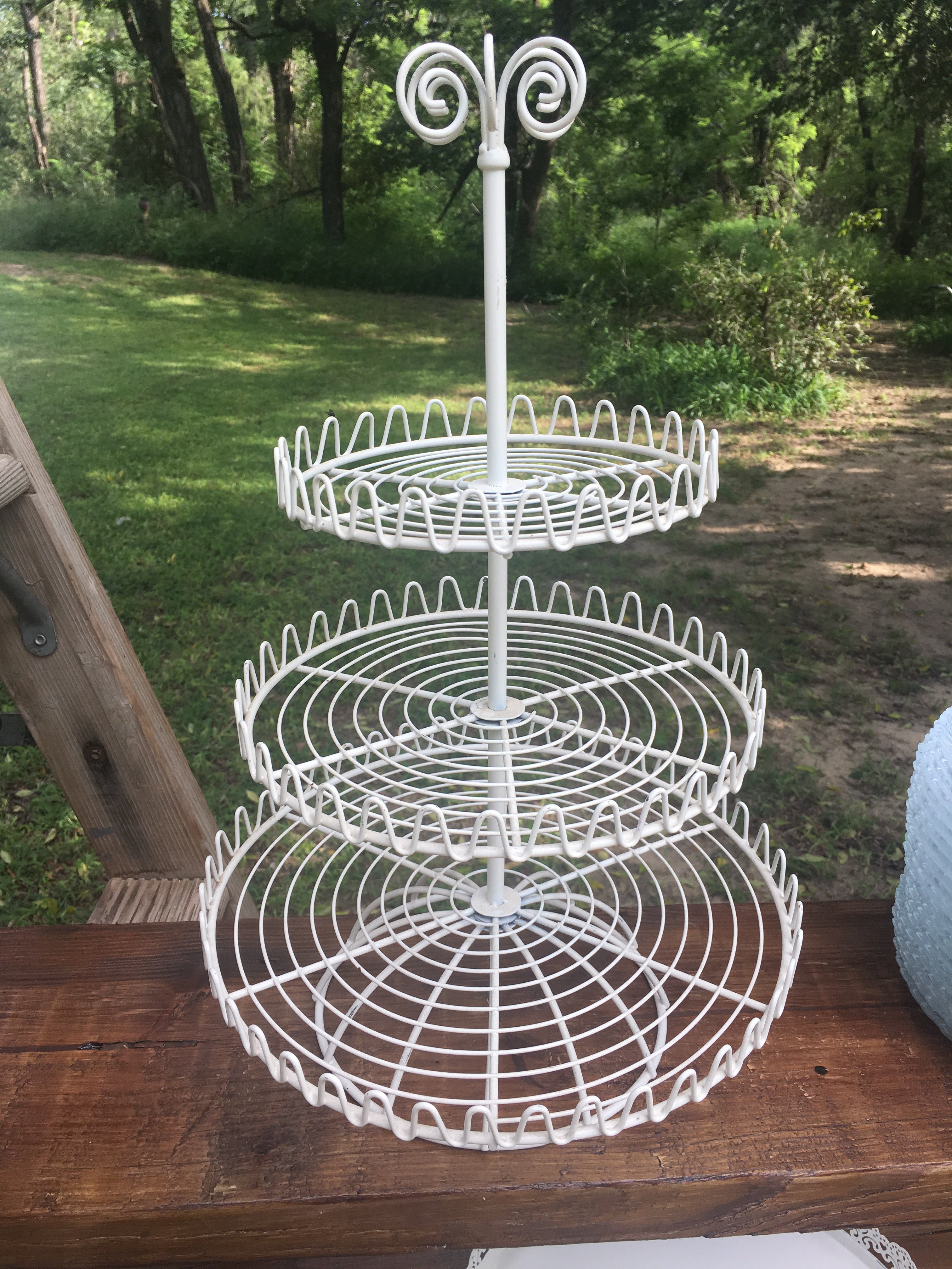 White Three Tier Cupcake Stand Pretty Little Rentals Co