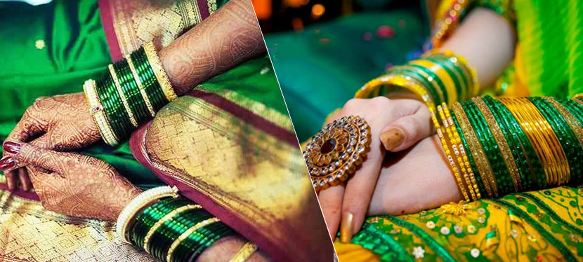 Green Bangles Set for Bride