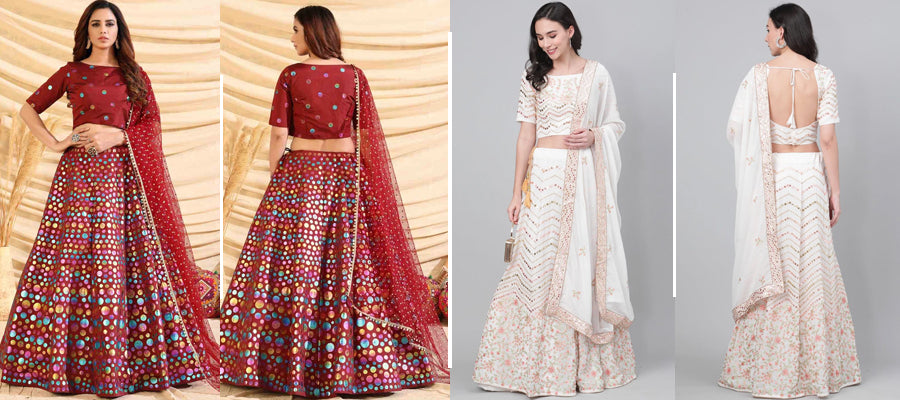 Different lehenga patterns