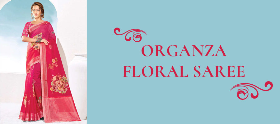 Organza Floral Saree
