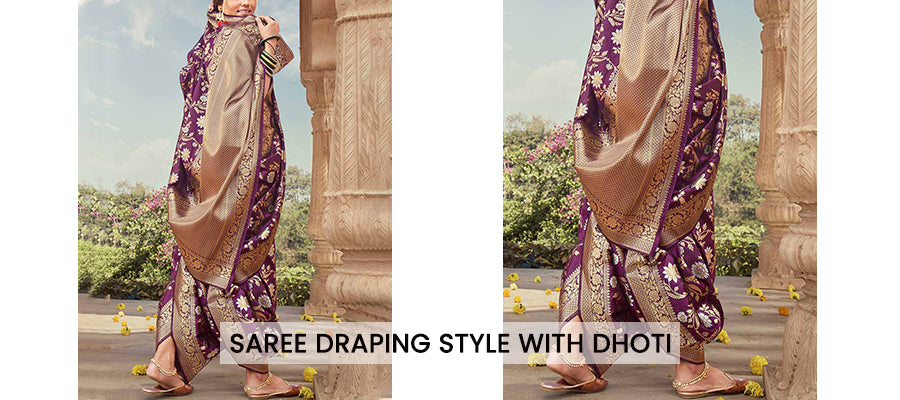 Saree Draping Style with Pant