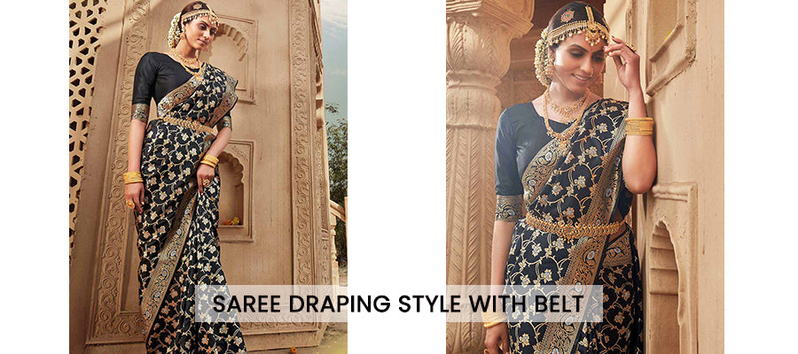 Saree Draping Style with Belt