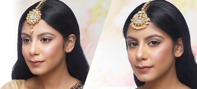 Kundan Maang Tikka with Earrings