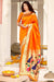Buy Banarasi Art Silk Saree in Orange Online