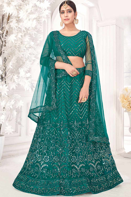 Blue Sequins Lehenga - Cloud Closet