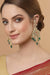 Buy Women's Sterling Silver Large Dangle Earrings in Green Online