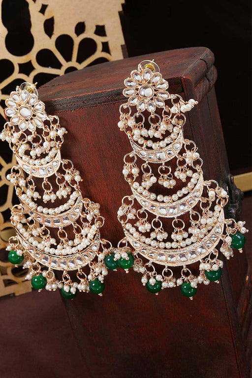 Buy Bhavana Grand Kundan Chandbali Earrings | Tarinika