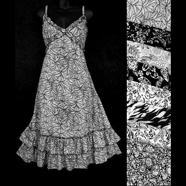 black and white sun dresses