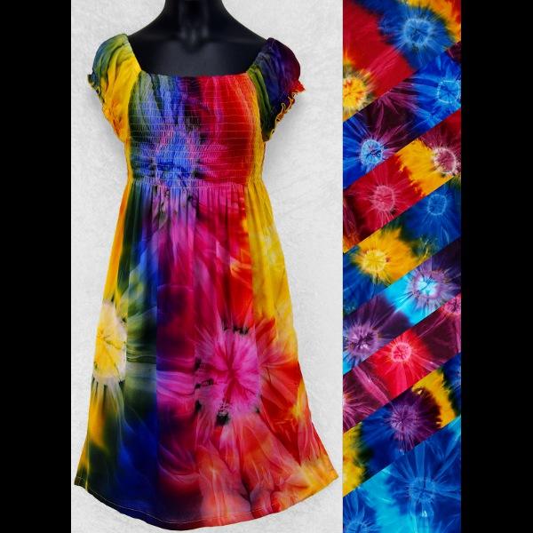 ladies tie dye dresses