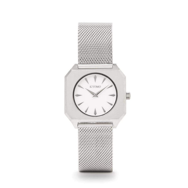 Watch 1E - White/Silver with Mesh