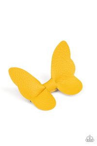 Paparazzi Hair Accessories - Bow - Butterfly Oasis - Yellow
