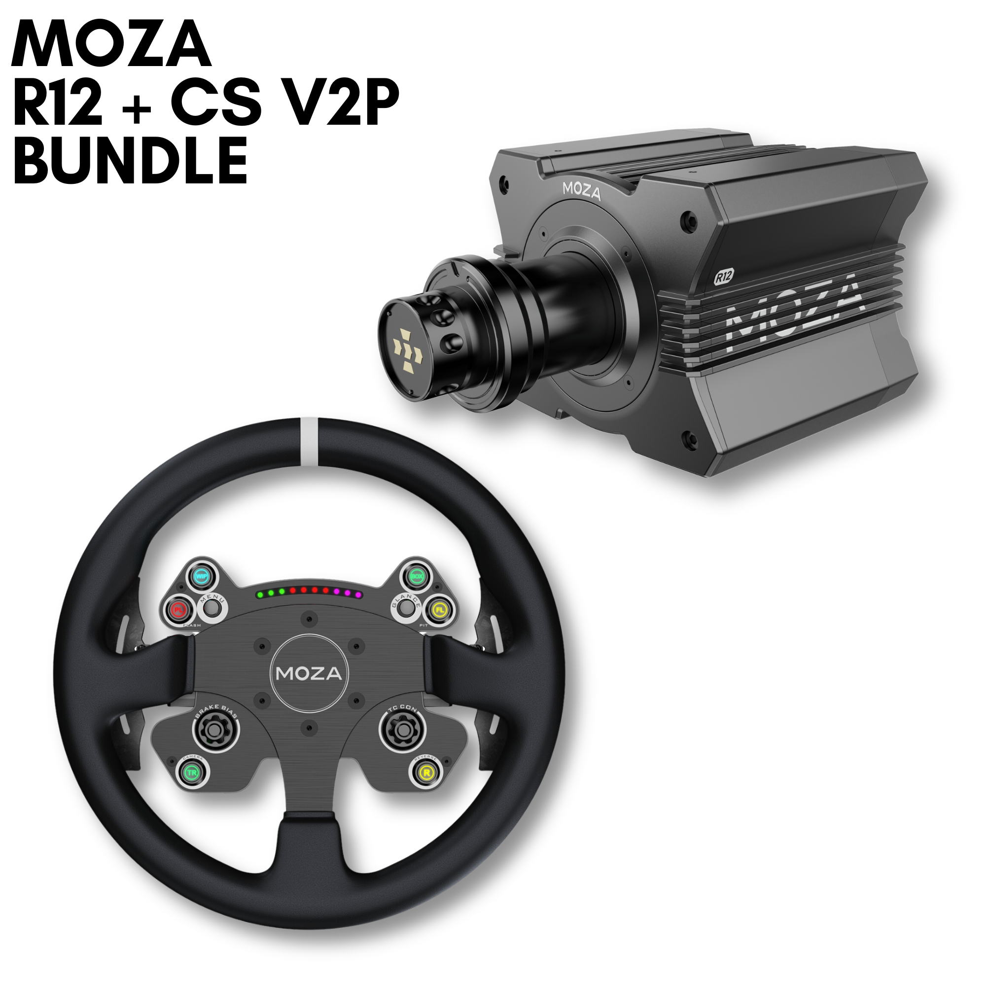 Moza R12 + CS V2P Bundle