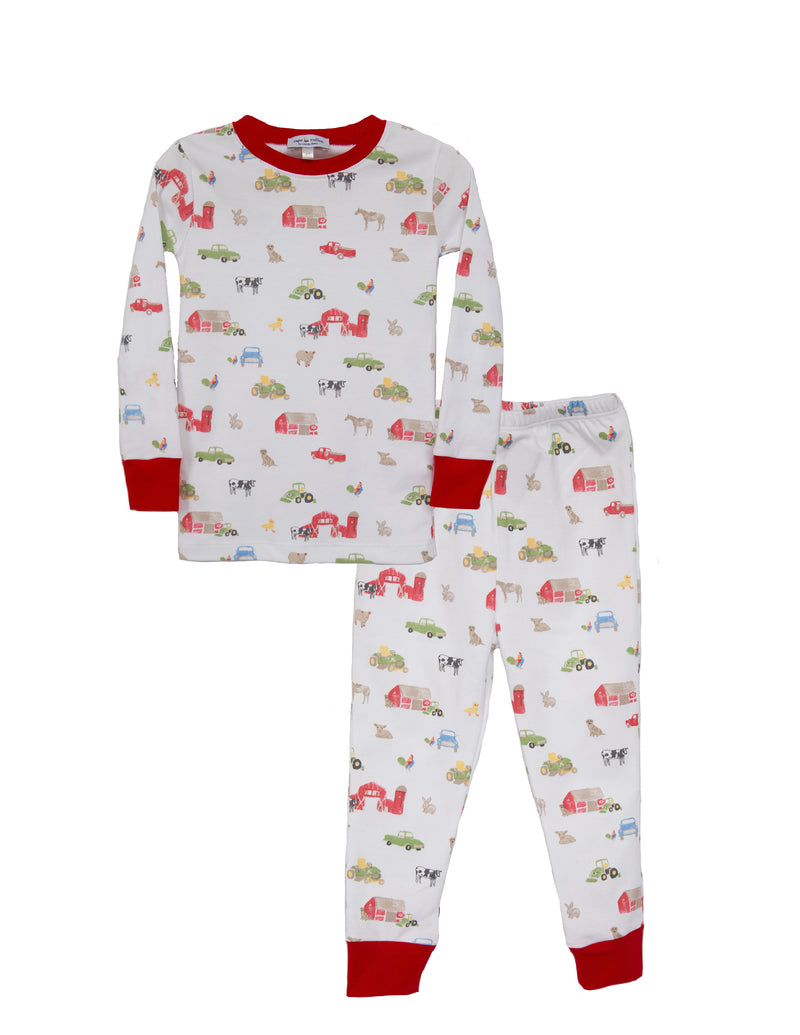 Farm Two Piece Pima Pajama Set – LouLou Baker