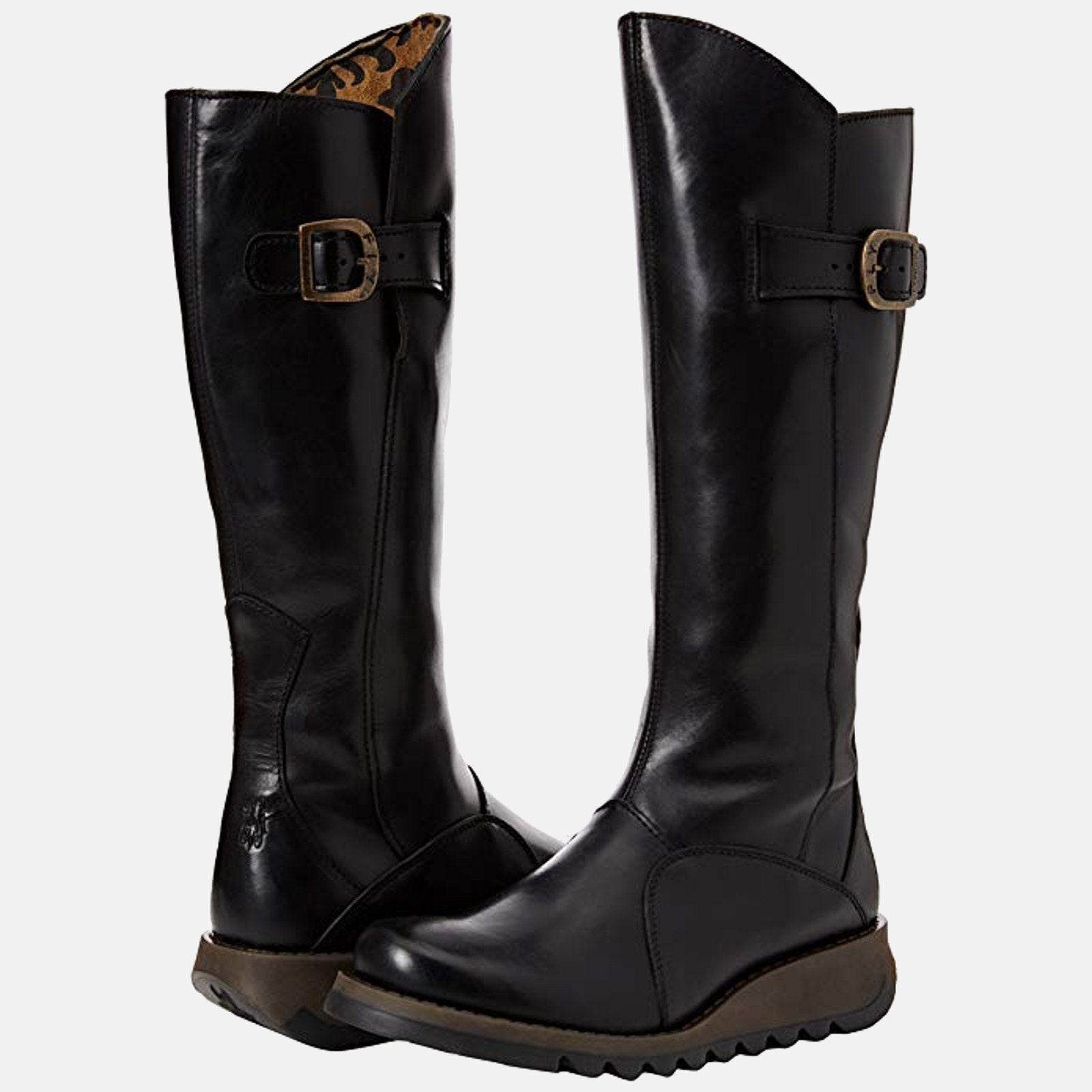 long black wedge boots uk