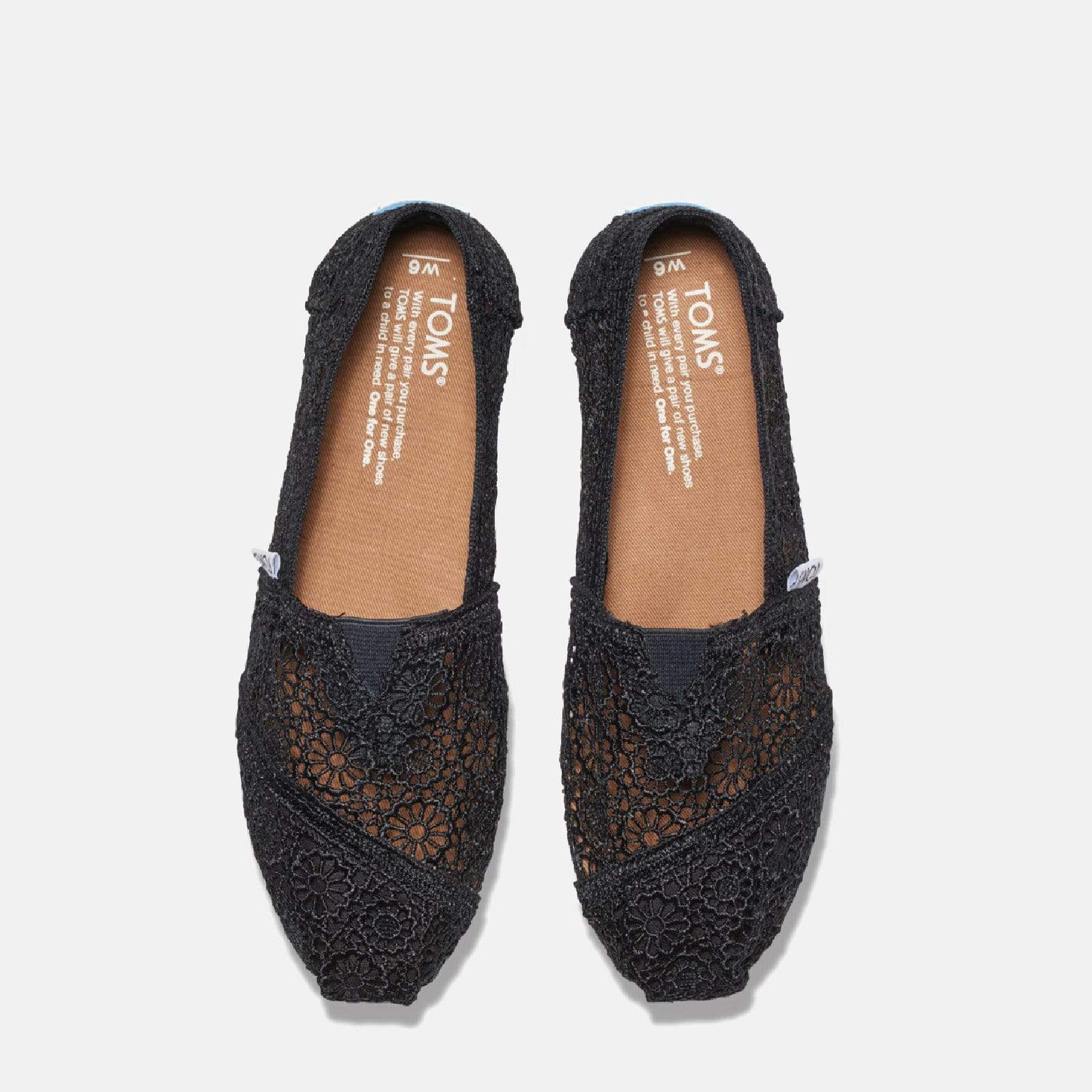 toms black moroccan crochet