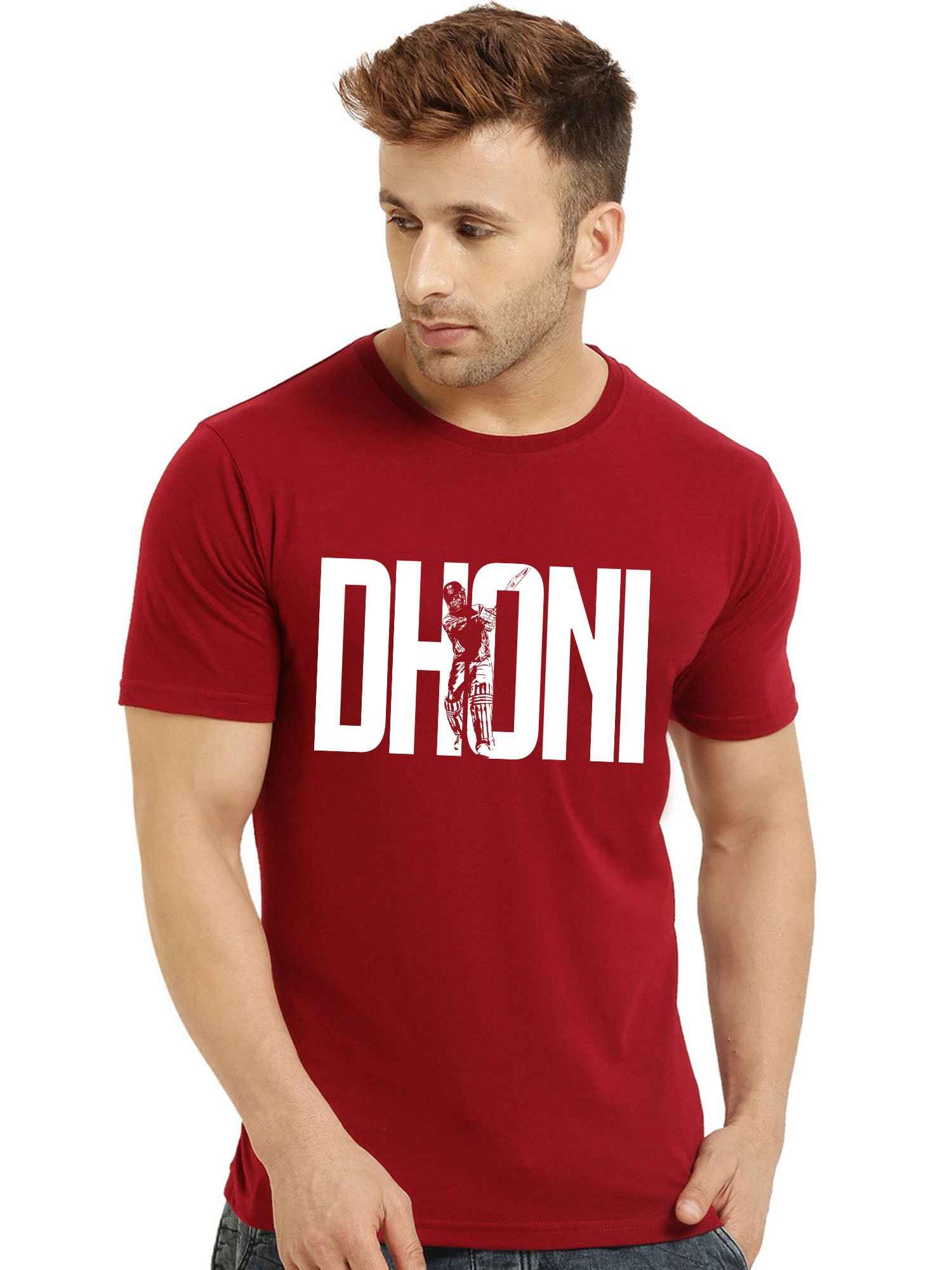 dhoni printed t shirt