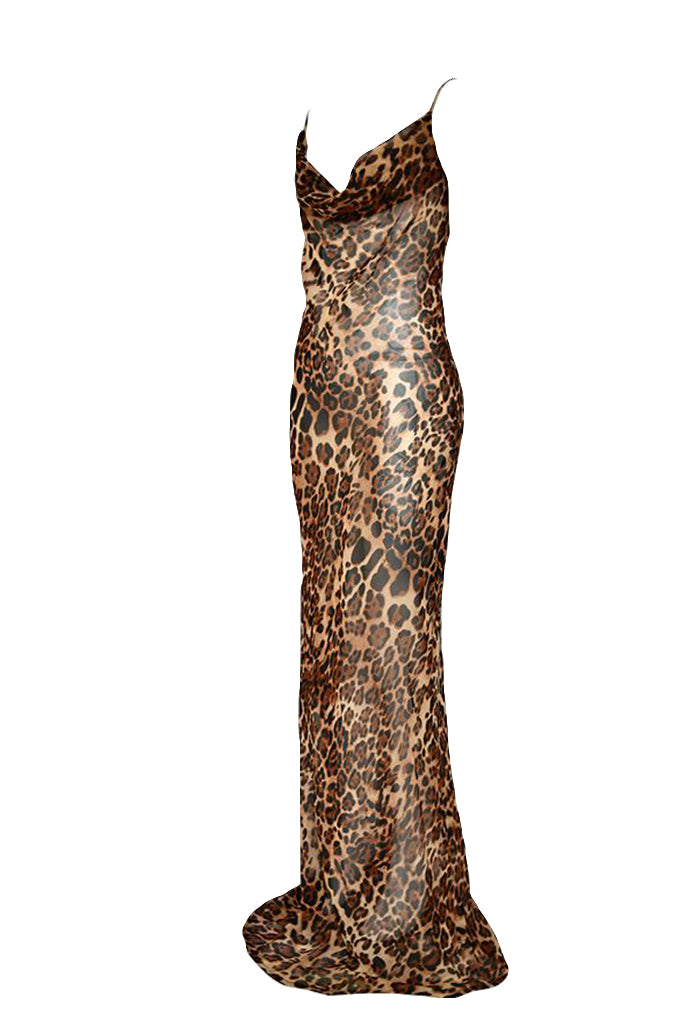 Lexi Brown Leopard Print Maxi Dress| Maxi Dresses| Ego Envy Fashion