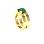 Emerald ring render - Mariana Shuk