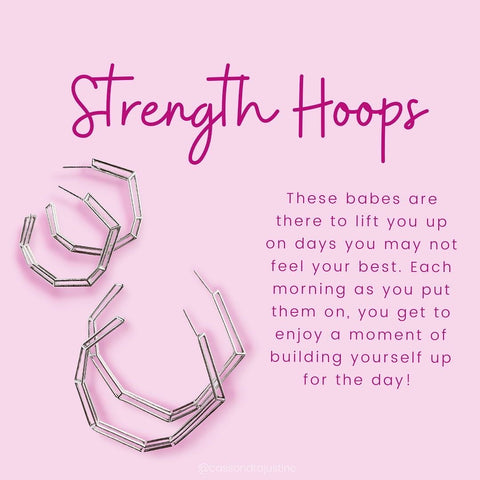 Strength Hoop Earrings