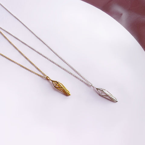 Lil More Necklace in 18K Gold Plated Brass and Sterling Silver