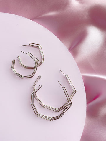 Sterling Silver Strength Hoops