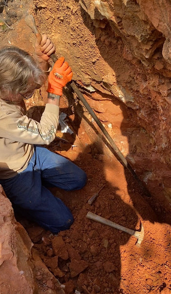 Quartz Crystal Digging in Mount Ida