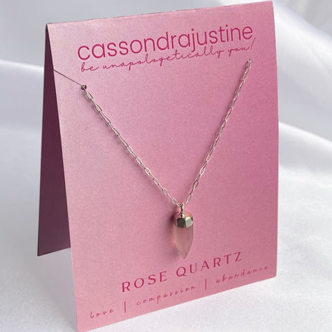 Crystal Intention Necklaces Rose Quartz