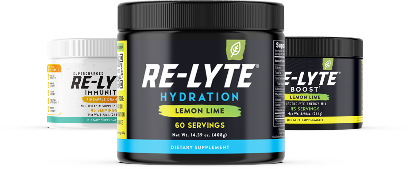 We created Re-Lyte Hydration for people who want an electrolyte product  that contains a balanced ratio of essential electrolytes (includi