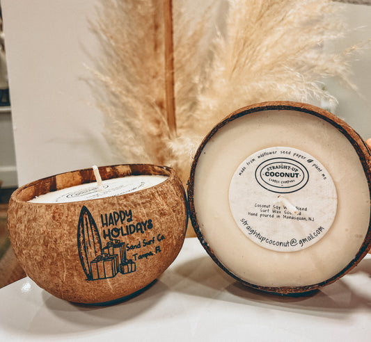 Sand Sand Co. Straight Up Coconut Candle - Yin Yang Logo – Sand Surf Co.