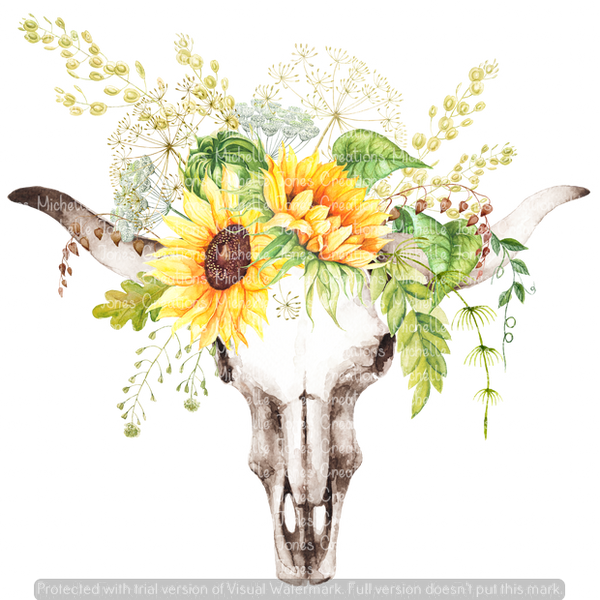 Free Free 293 Sunflower Skull Svg Free SVG PNG EPS DXF File