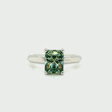 Load and play video in Gallery viewer, Green Sapphire Solitaire Ring
