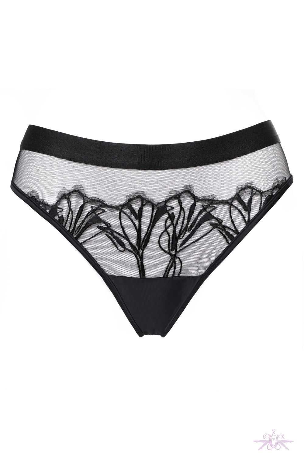 Jolidon Supreme Black Lace Brazilian Knicker at the Hosiery Box