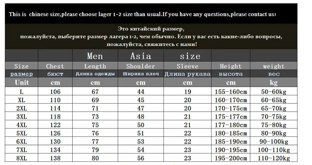 base layer size chart