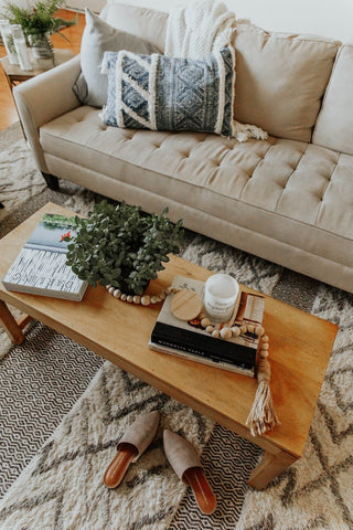 wooden coffee table