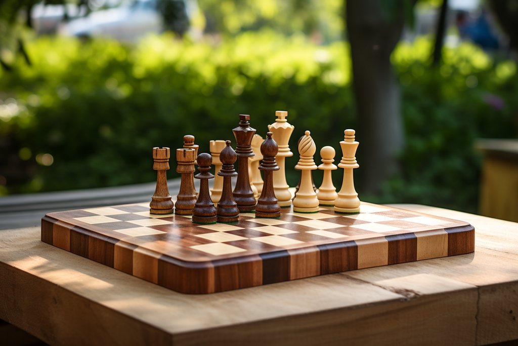 diy wooden chess board 