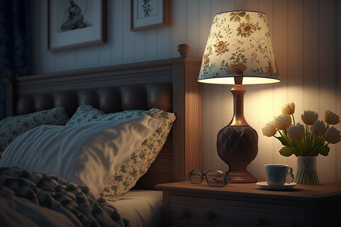 the floral bedroom table lamp