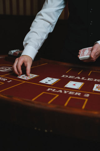 wooden casino table