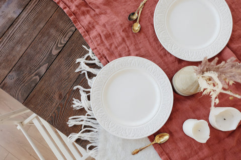 white tableware