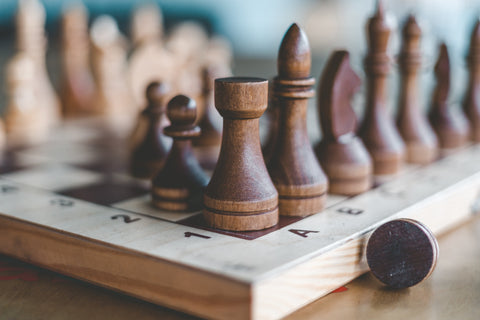  a handmade wooden game board