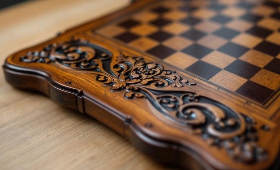 wooden chessboard