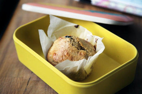 a yellow food container