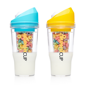 Doolland Cereal and Milk Container ，Portable Cereal Cup Double Layer Hiking  Cereal Bowl Separate Milk Snack Cup，Camping And RV Food Preservation