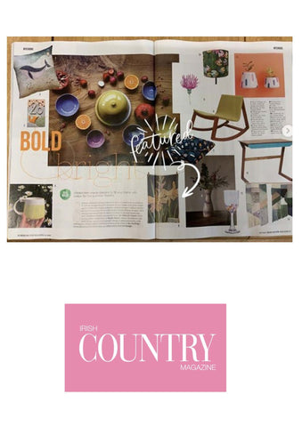 Anne Harrington Rees Designs Montbretia Tea Towel in the Irish Country Magazine